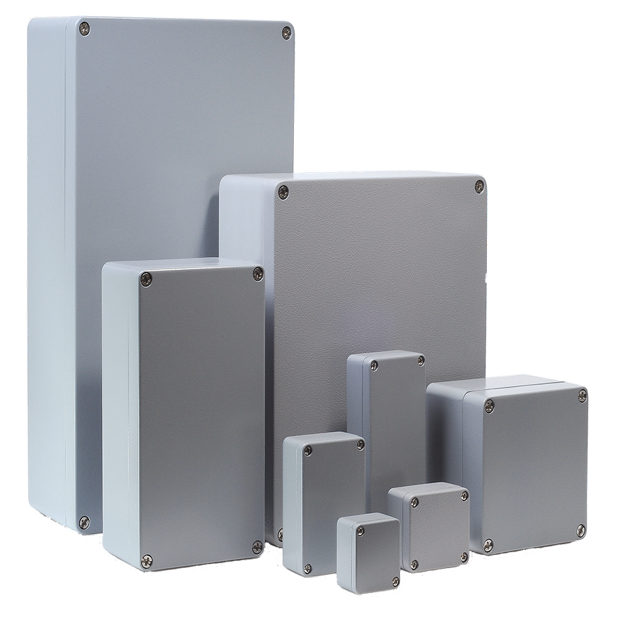 Painted Aluminium enclosure - RAL7001