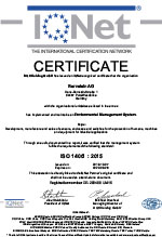 ISO 14001 2015 IQNet Certifcate