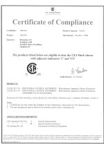 cCSAus - Certificate for CP & CT enclosures